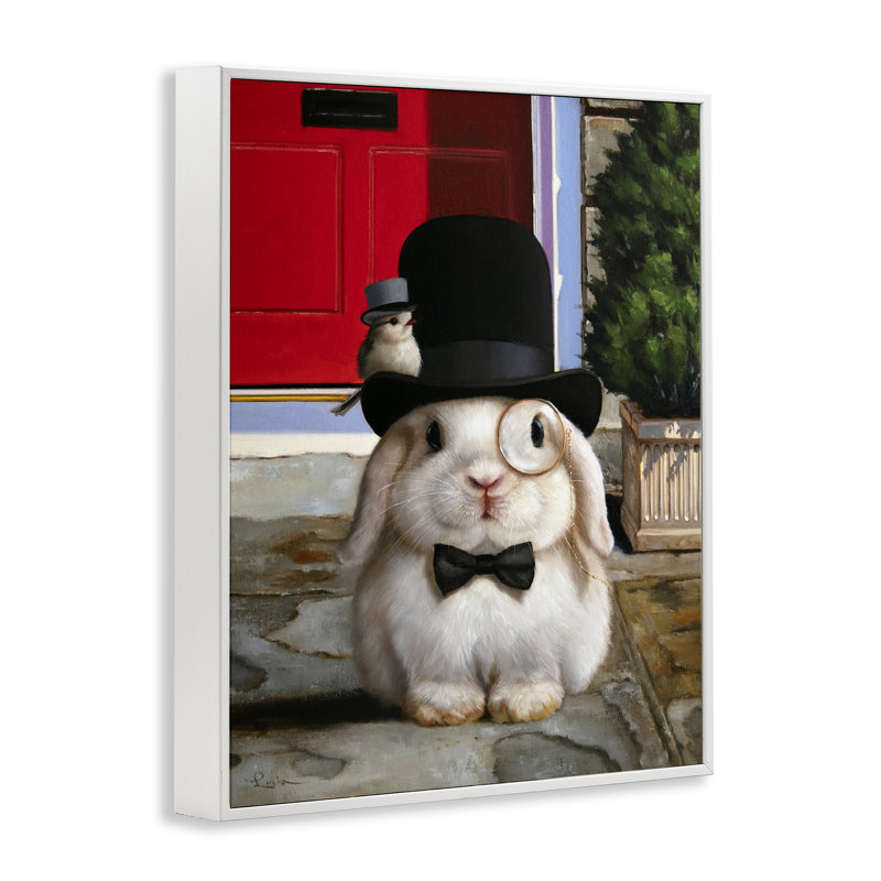 Lord Bunbury Rabbit, estampe numérique, conception par Lucia Heffernan, Encadrement giclée blanc côtier, H 14 po x l 11 po