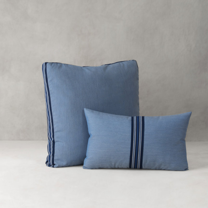 Ocean Banded Rectangular Performance Pillow Cover & Insert