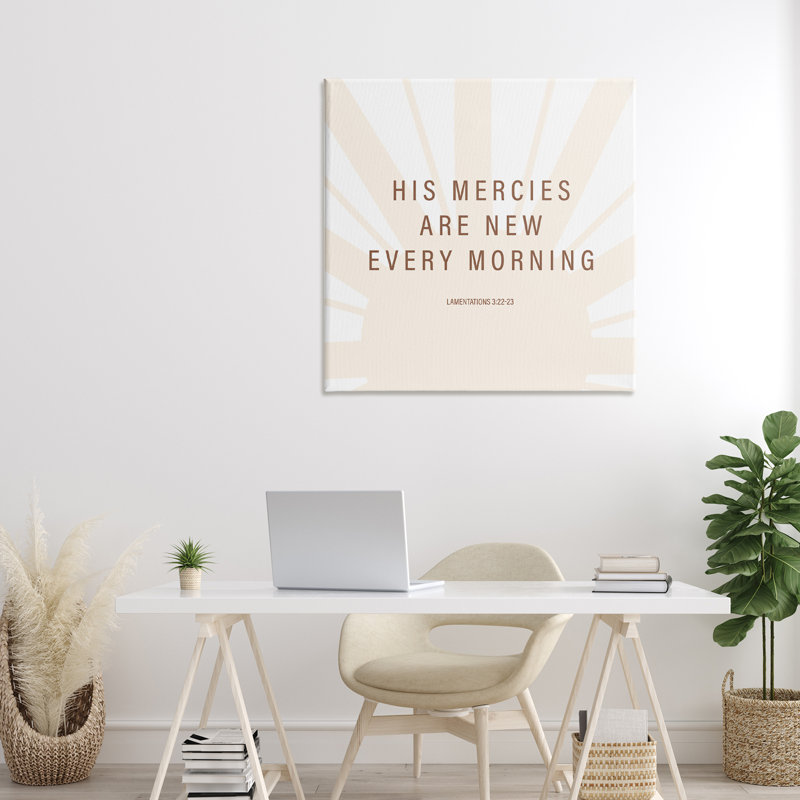«His Mercies Are New Canvas», conception par SD Graphics Studio, H 30 po x l 30 po