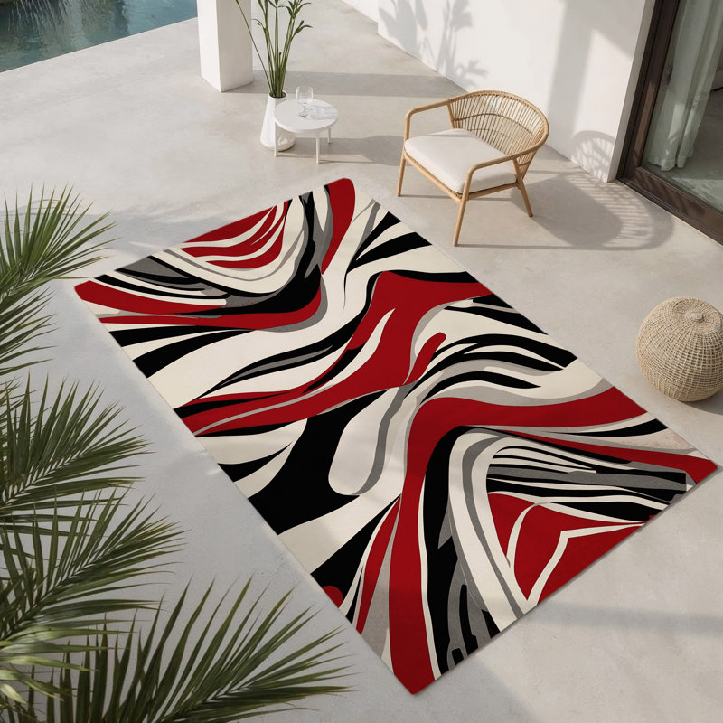 Tapis intérieur et extérieur Aurora Rift, Rectangle 1 pi 6 po x 2 pi 6 po