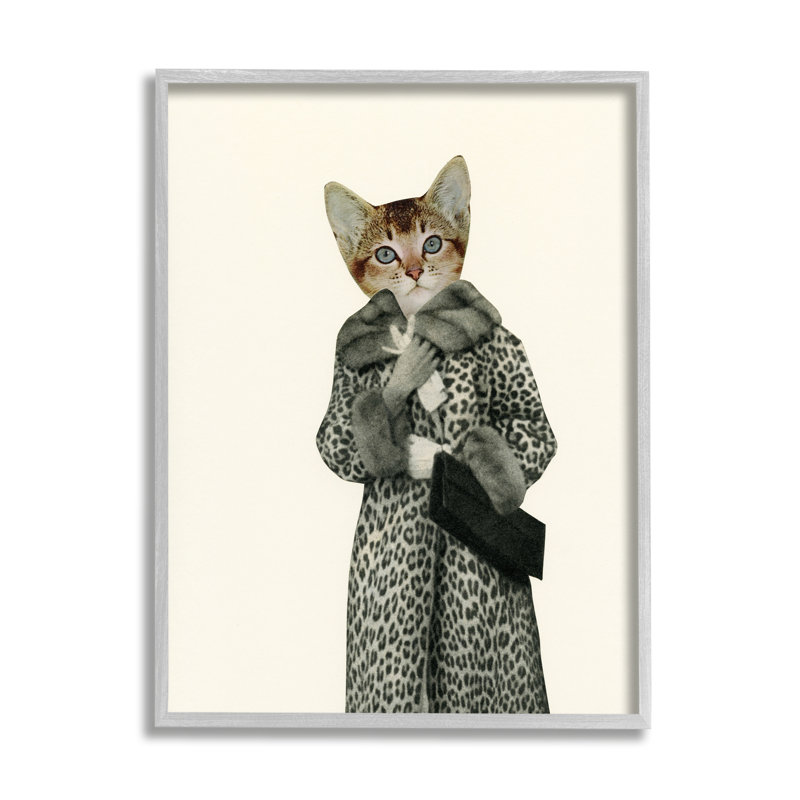 «Glam Leopard» par Catia Beck, L 16 po x H 20 po, Estampe numérique Farmhouse