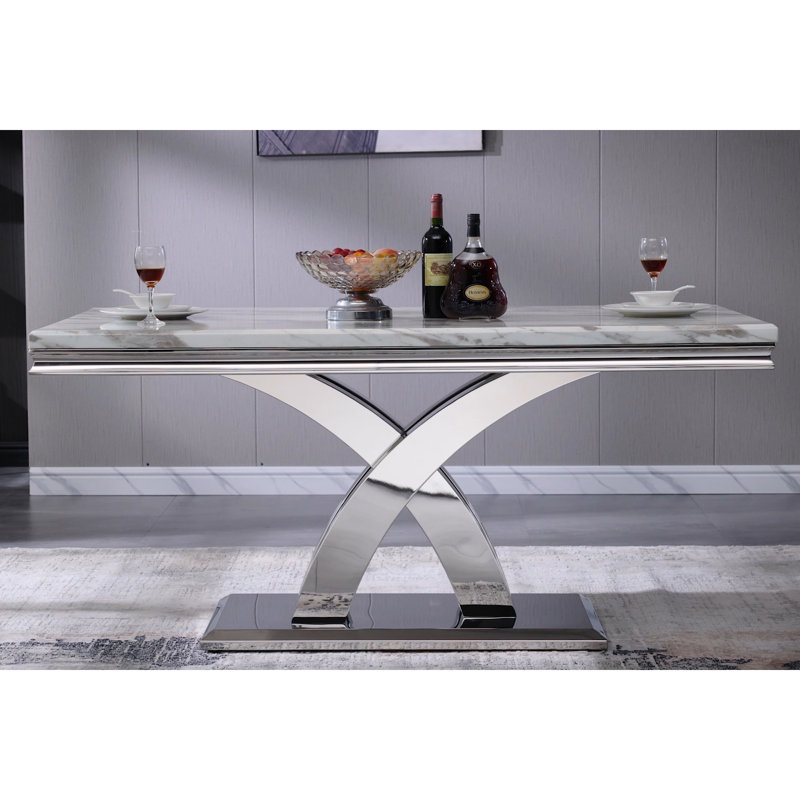 Table de salle à manger rectangulaire L 65 po x l 35,4 po Edgeley