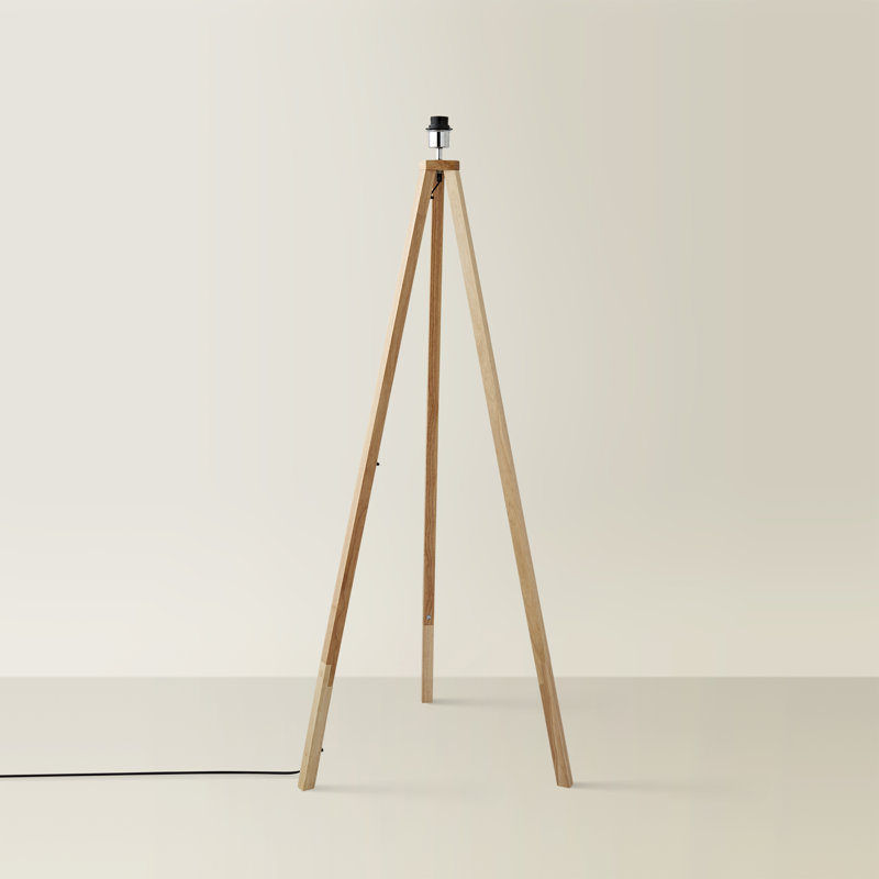 Mejias 130cm Tripod Floor Lamp, Light Wood
