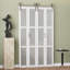 Double porte de grange pliable en verre givré blanc 3 pièces (ensemble de nickelage) avec trousse de quincaillerie et poignée (garde-manger, garde-robe)-108648626