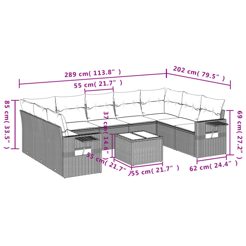 Vidaxl Garden Sofa Set