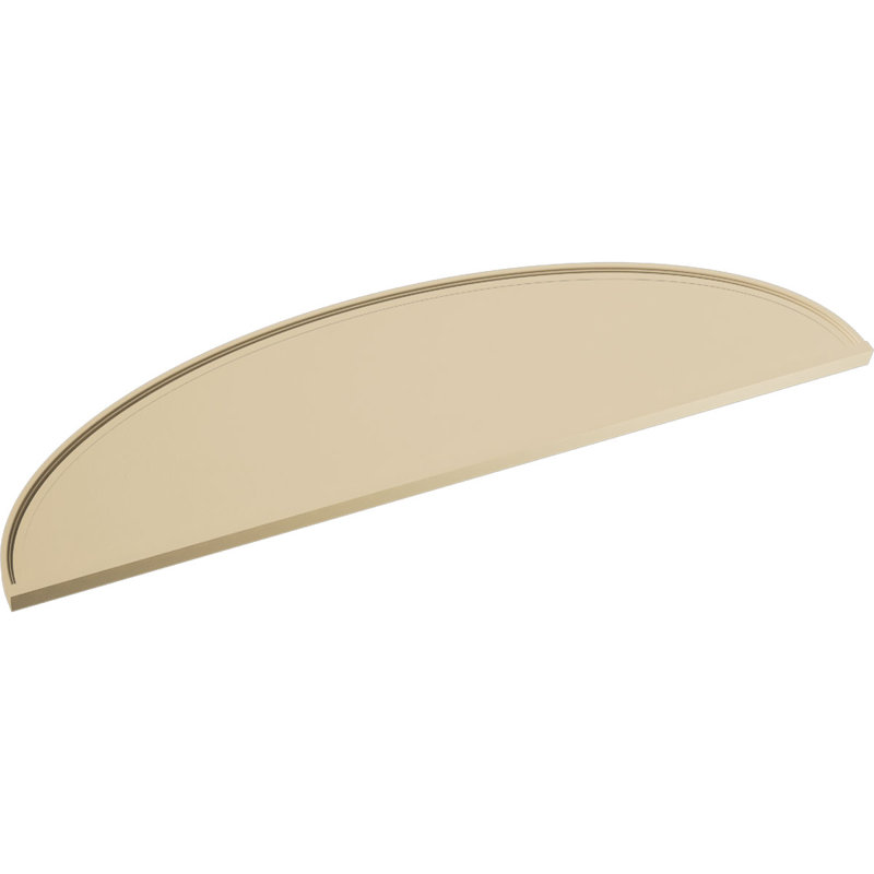 Elliptical Signature Urethane Pediment, Primed Tan, 72" x 19" x 2", None, Smooth