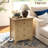Solid Wood Nightstand with 3 Drawers