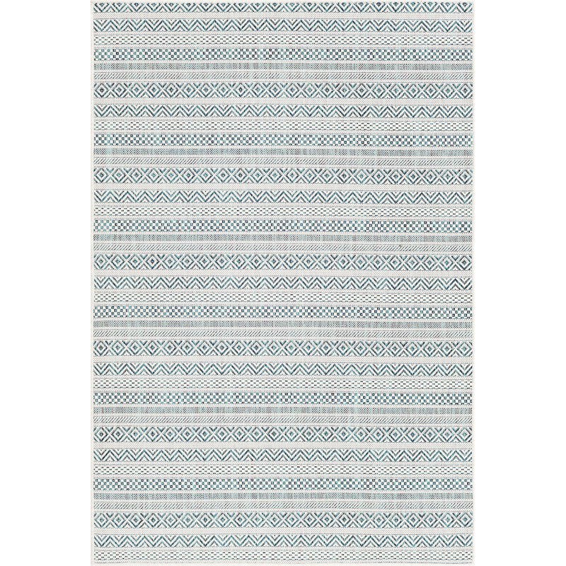 Tapis d'extérieur scintillant bleu clair, Rectangle 4 pi x 6 pi