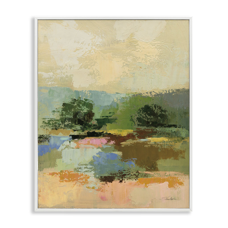 Across The River, art de la giclée abstraite encadrée par Silvia Vassileva, Estampe numérique encadrée blanc bord de mer