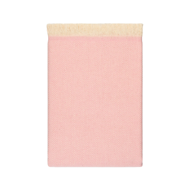 Jeté en coton Haika, Rose