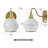 Modern Gold Rechargeable Armed Sconce With Remote & Bulb