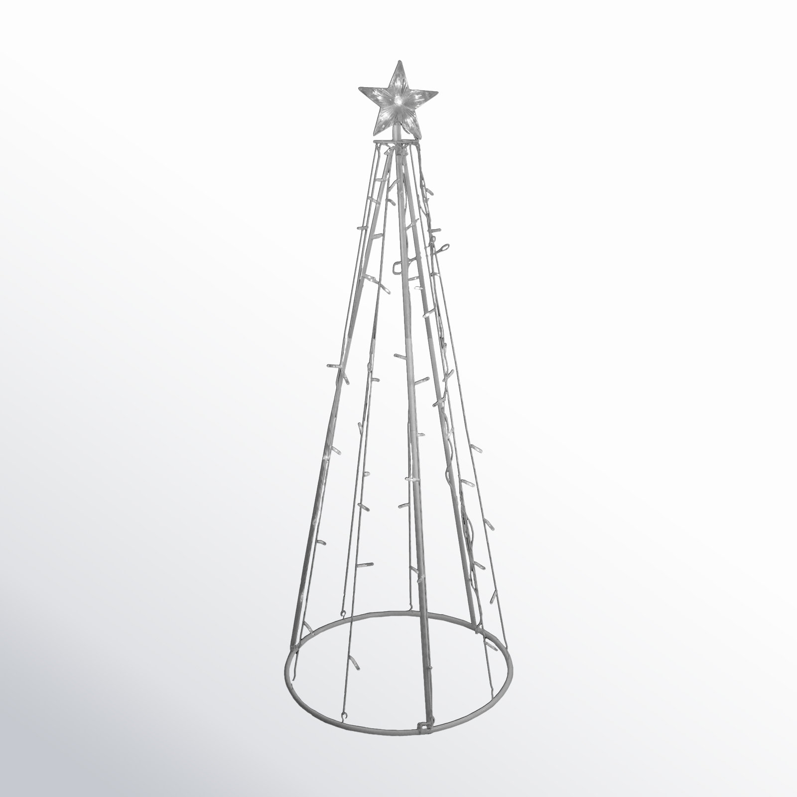 5' LED Lighted Cone Christmas Tree, Yellow/Green
