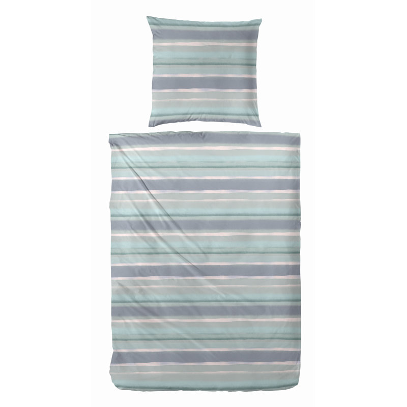 Blurred Lines Renforce bedding, 155 x 220cm - 1 Pillowcase (80 x 80 cm), Pink
