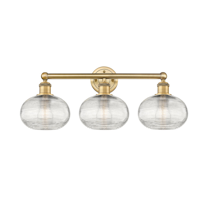 Abat-jour de salle de bain Edison Jerard 3 lumières Edison Jerard, Laiton brossé