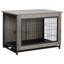 Meuble de caisse pour chien Emberli, table d'appoint latérale, chenil en bois moderne pour chiens d'intérieur-433057688-432259343