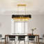 Lustre moderne moderne en cristal noir K9 Raindrop, réglable en hauteur