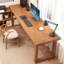 Bureau brun en bois massif en forme de L-1789262390-1789262386