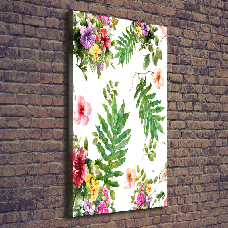 Tropical Flowers - Wrapped Canvas Print