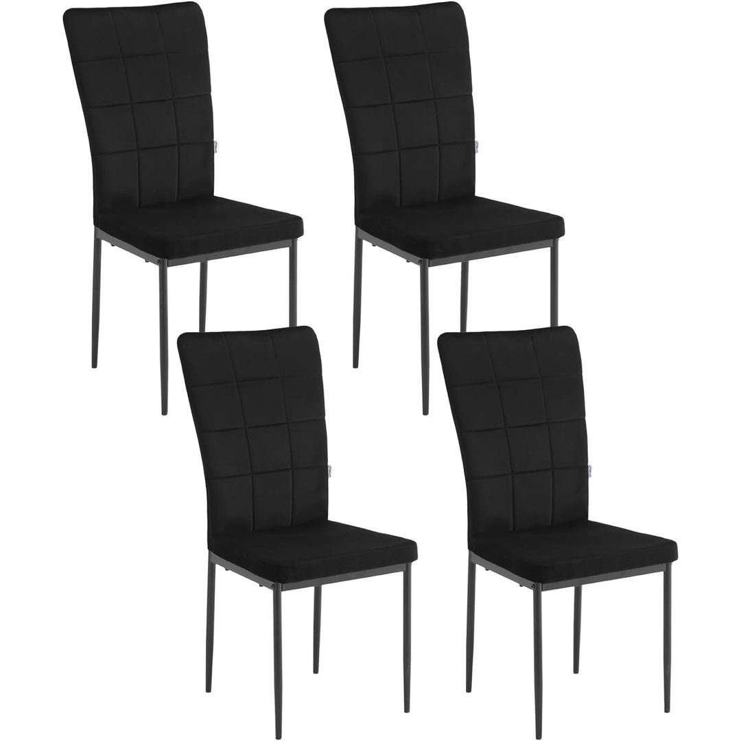 46cm H Velvet Upholstered Full Back Parsons Chair