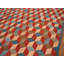 Tapis unique en laine noué à la main de 9 pi x 12 pi rouge / crème / bleu
