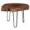Burled Coffee Table, Black Metal Legs