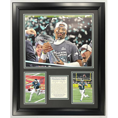 Philadelphia Eagles | 2024 Super Bowl LIX Champions | 18"x22" Framed Photo Collage | Jalen Hurts MVP