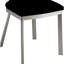 Chaise d'appoint contemporaine l 17,4 po (2 / RCT), argent / noir