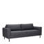 Charice 3+3-Seater Sofa In Basel Light Grey Brown 34 Fabric, Base Matt Black Steel-611649667