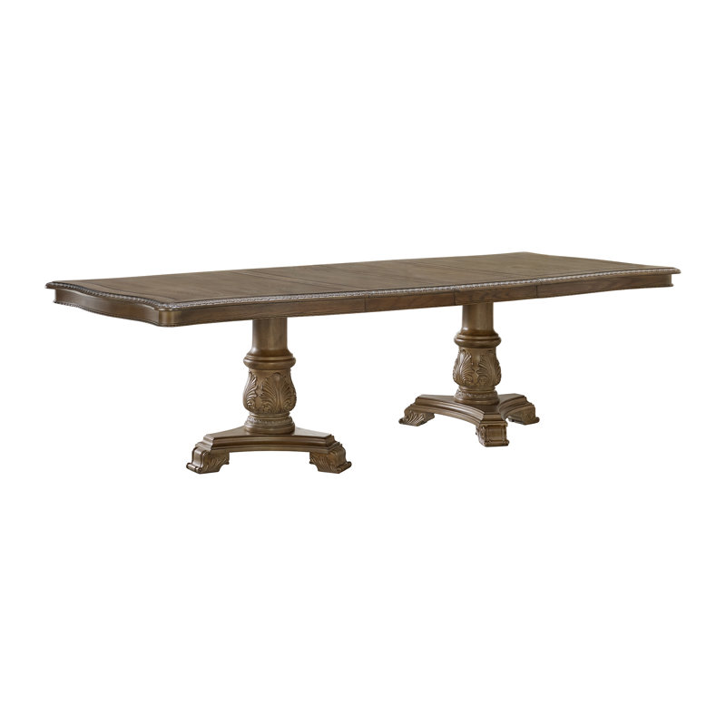 Grethel Rectangular Dining Table With 2 18" Leaves In Walnut