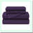 Purple Plush Flannel Full Sheet Set