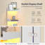 Étagère murale avec éclairage DEL, tablette flottante, tablette à 4 niveaux pour rangement mural, présentoir mural vertical, pour chambre, salon, couloir-1541598315