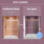 Double porte de douche coulissante sans cadre avec verre transparent de 3/8 pouce (10 mm)-115606662