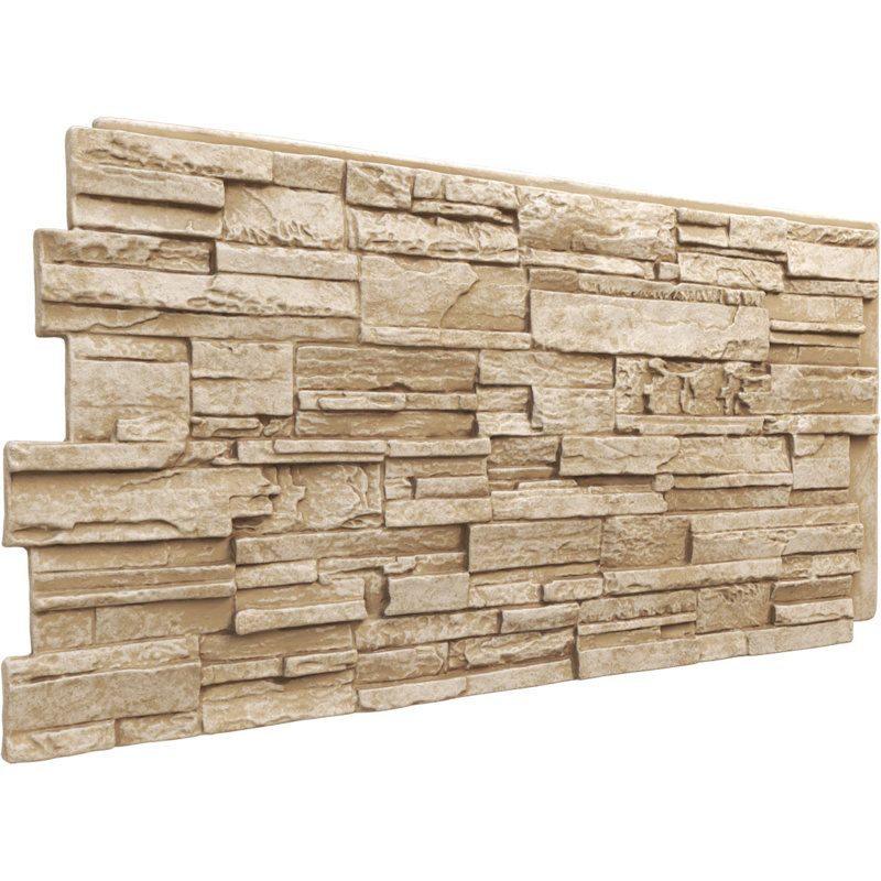 EverStone Cascade Faux Stone Panel, Sandstone