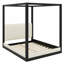 Lit à baldaquin contemporain en bois avec tête de lit tapissier-129768068-129768066