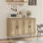 48" Rattan Sideboard Buffet Cabinet With 4 Doors, Adjustable Shelves, Built-In Power Outlet, Versatile Console Table For Kitchen, Dining Room, Living Room-1217107696