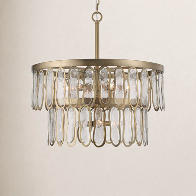Stasia 9 - Light Antique Brass Unique/Statement Pendant