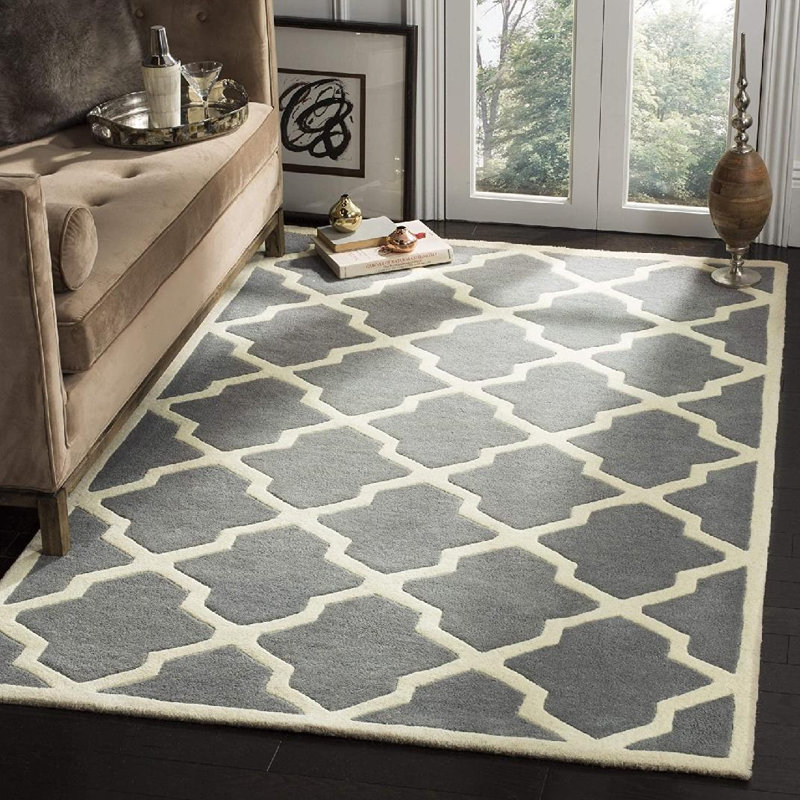 Tapis en laine touffeté à la main Carolene, Rectangulaire 3 pi x 5 pi
