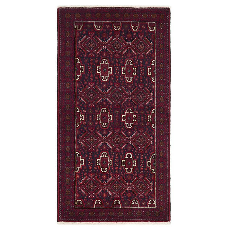 Tapis rouge Teimani 2 pi 10 po x 5 pi 4 po