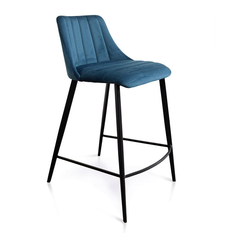 Katiusa Counter Stool, 26" Seat Height, Sky Blue