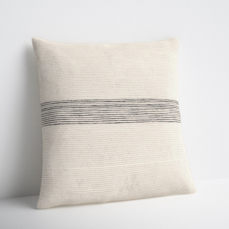 Accent Pillow-Cream Textured Stripes 18X18