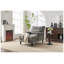 Modern Grey Upholstered Chaise Lounge with Wood Frame