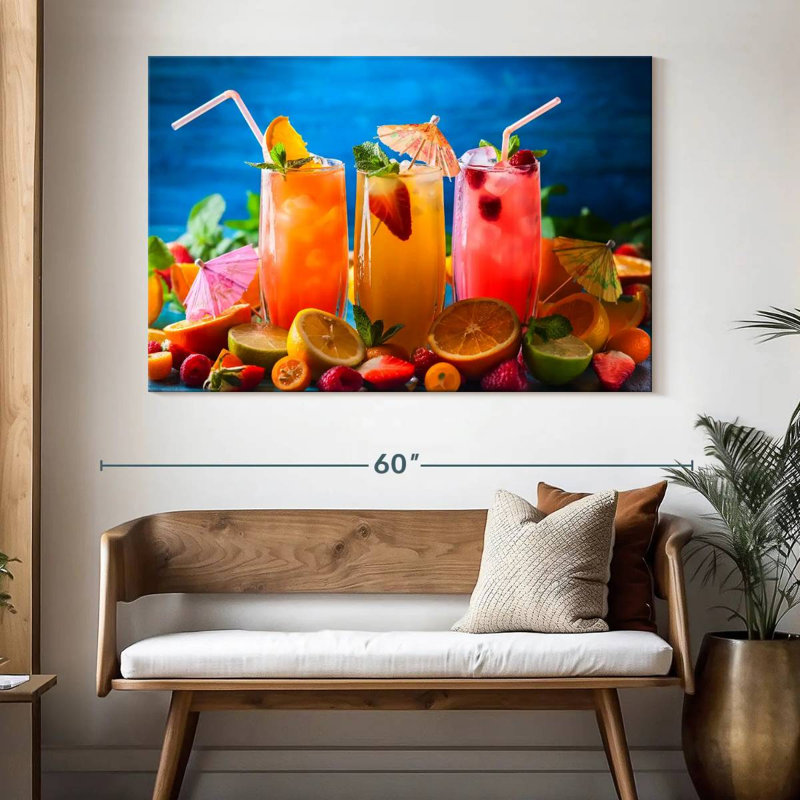 Yarlin Summer Fruit Juices, 34" H x 51" W