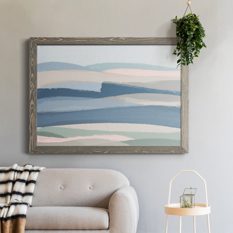 " Rolling Waters " Painting Print, 37.5" H x 27.5" W x 1.5" D, Gray