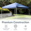Abri de toit escamotable standard en tissu standard de 12 pi x 12 pi - Bleu-63342433-87377829