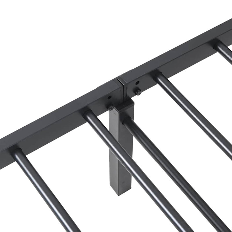 Bed Frame Without Mattress Foldable Steel, 111.5 x 225cm, Black