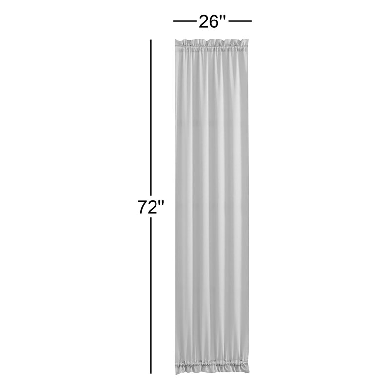 Wayfair Basics® Thermal Energy Saving Rod Pocket Sidelight Door Curtain Panel, Gray