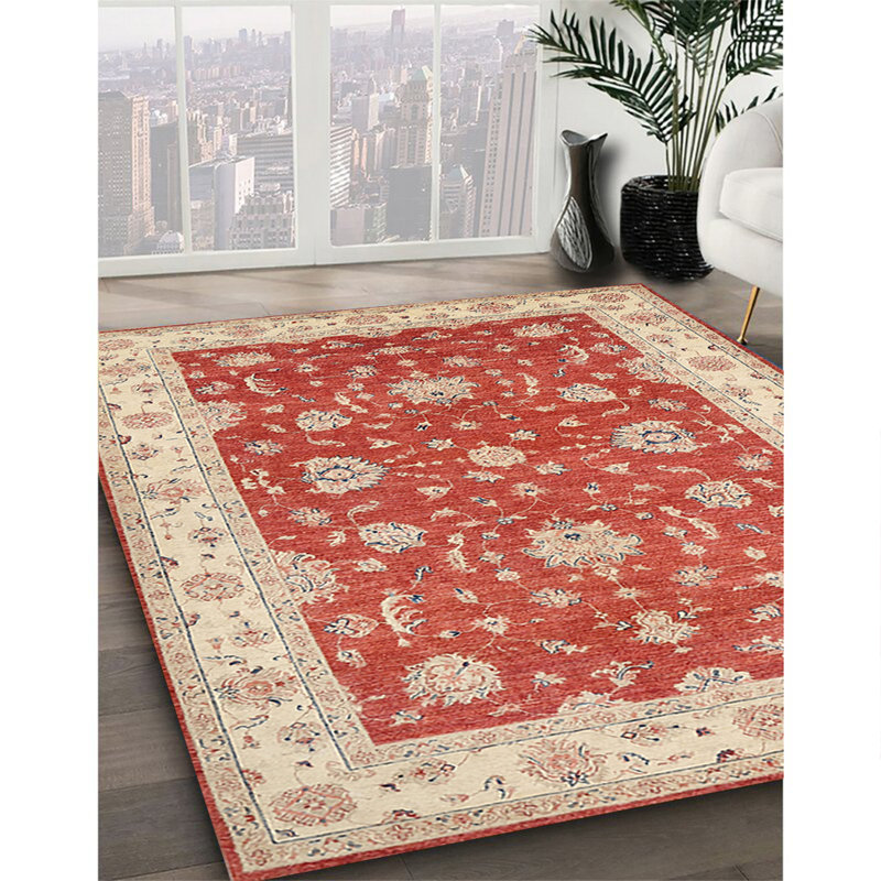 Tapis oriental tissé à la machine Cejda, Rond 7 pi