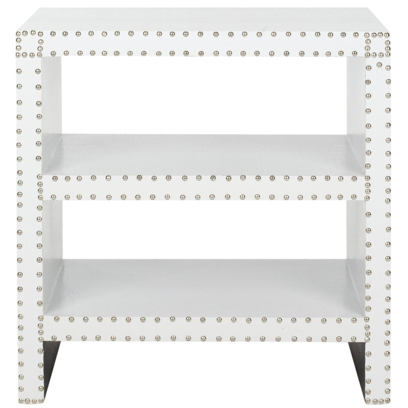 Table de bout avec rangement Nara, Crocodile blanc