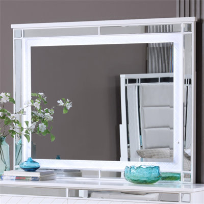 Miroir Livorno G02790-M, champagne argenté