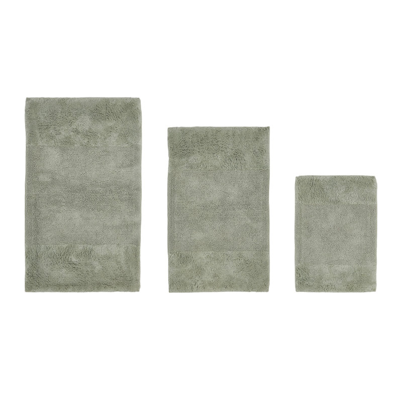 Ensemble de tapis pour salle de bain 100% coton Merkle, Sauge foncé